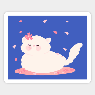 Cherry Blossom cat Magnet